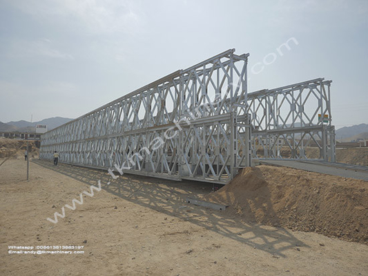 Steel Bailey Bridge Extra Wide Heavy Load 60.96m DDR Long Span