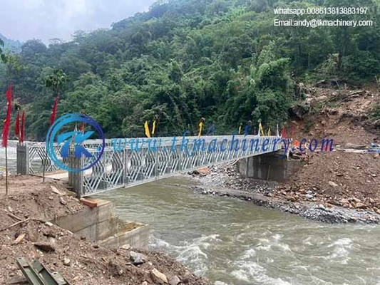 Compact 200 Steel Bailey Bridge Long Span Heavy Load Long Span 4.2m Width Galvanized
