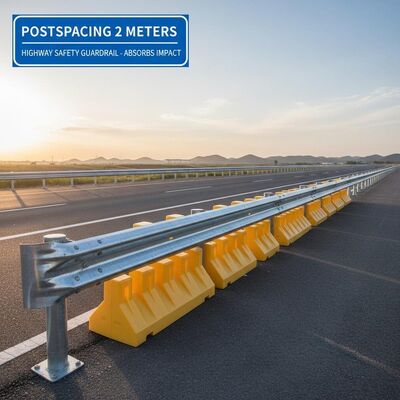 Hot-dip Galvanized Highway Guardrail M180 Crash Barrier with W-beam Section Shape and 10 Years Warranty