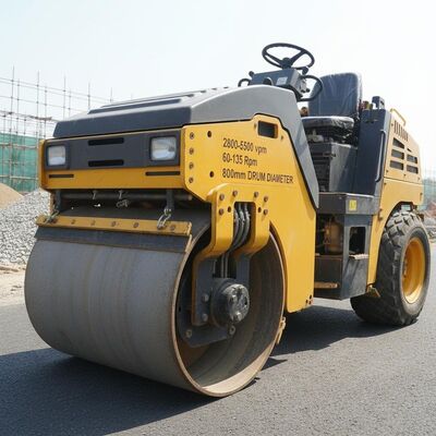 Road Construction Machinery with 2800-5500vpn Vibrating Frequency, 60-135 Rpm Speed, and 800mm Drum Diameter