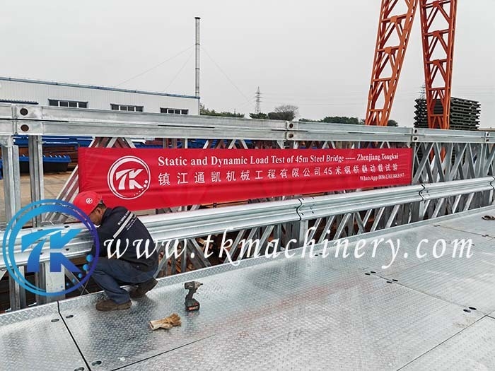 76m Span Bailey Bridge For High Load Capacity And Pained Or Galvanized Surface Finish