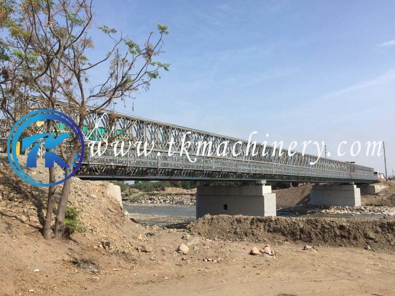 Steel Bailey Bridge Double Lane 7.35m Compact 200 Similar Acrow Bridge Zb200 Model