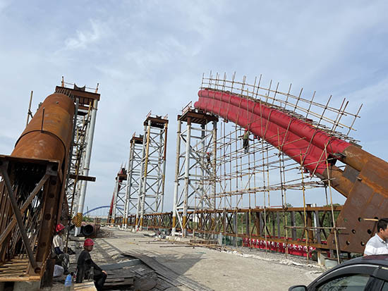 Customizable Steel Arch Bridge Heavy Load  Long Span