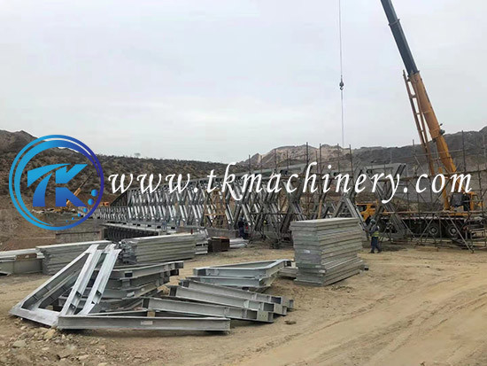 HA Load Modular Steel Bridge Pained Or Galvanized Surface Finish Single Lane 3.15m-4.2m