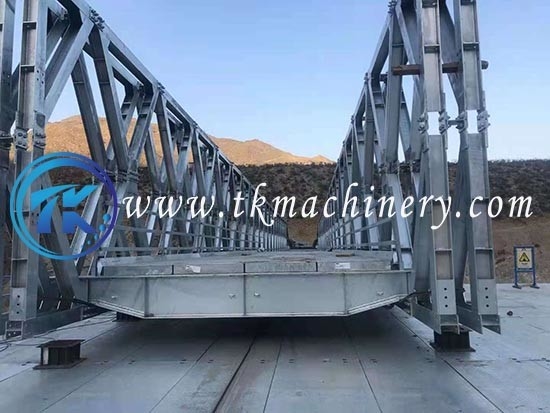 HA Load Modular Steel Bridge Pained Or Galvanized Surface Finish Single Lane 3.15m-4.2m