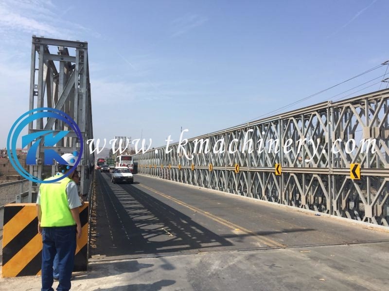 Double Lane Steel Panel Bailey Bridge Galvanized S460J0 Heavy Load Long Span