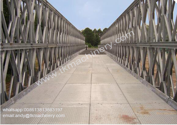 Steel Bailey Bridge Extra Wide Heavy Load 60.96m DDR Long Span