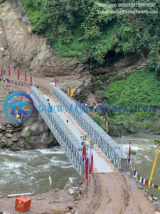 Compact 200 Steel Bailey Bridge Long Span Heavy Load Long Span 4.2m Width Galvanized