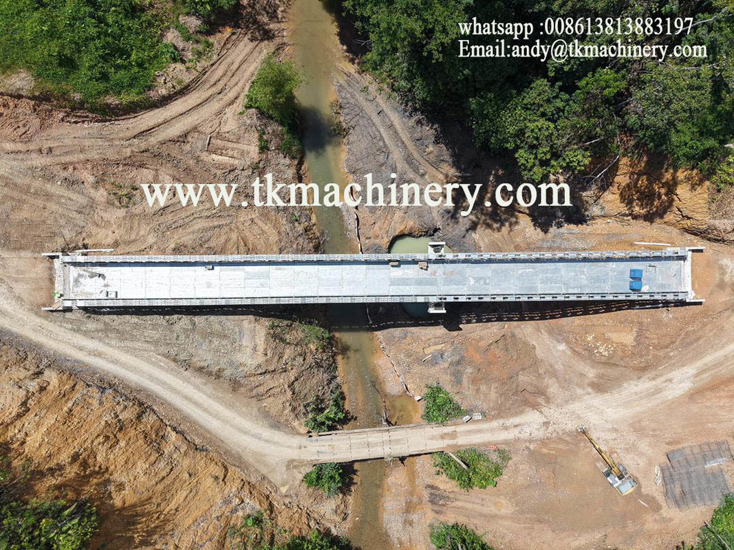 Bailey Steel Bridge two spans 76m Galvanized Heavy Load Long Span 4.2m