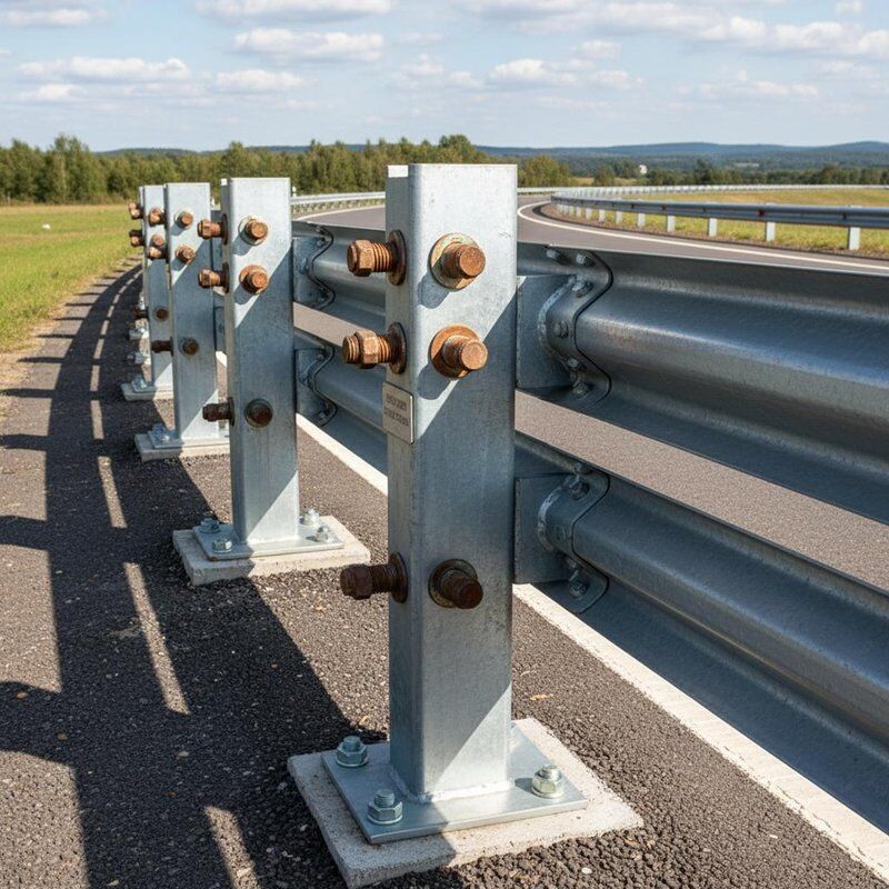 Hot-dip Galvanized Highway Guardrail with W-beam Section and 2 Meters Post Spacing for Enhanced Road Safety