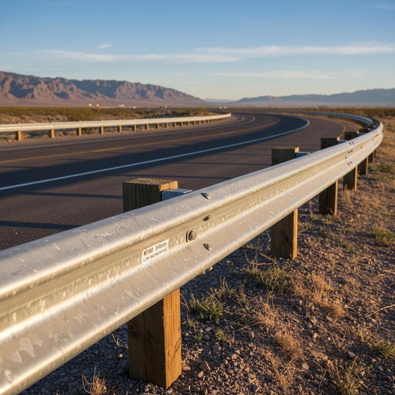 Hot-dip Galvanized Highway Guardrail M180 with 310mm Width and Low Maintenance Required for Road Safety