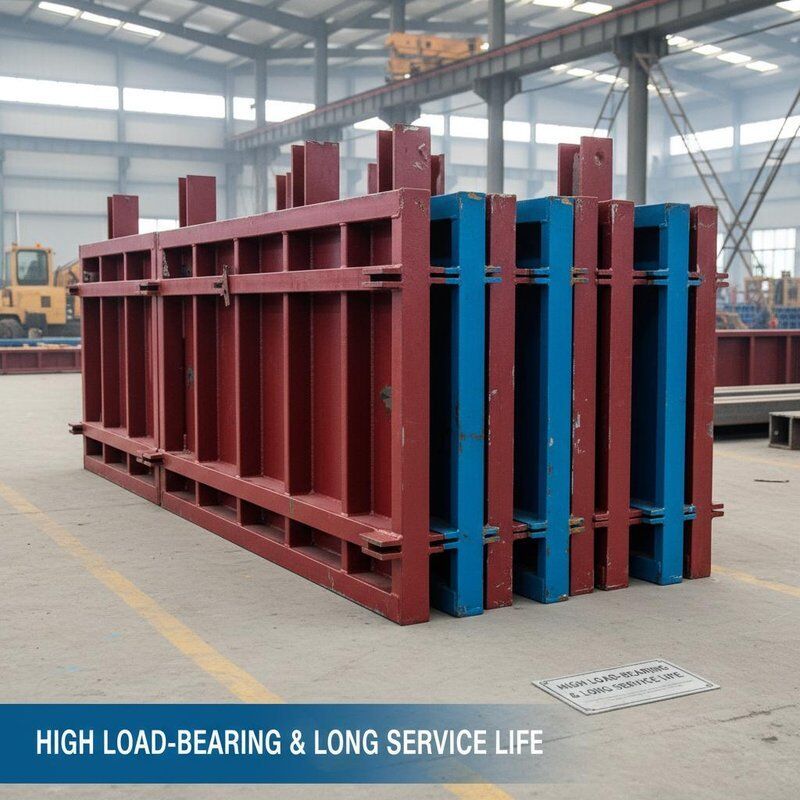 Painted Red and Blue Steel Formwork with High Load-bearing Capacity and Long Service Life for Concrete Casting