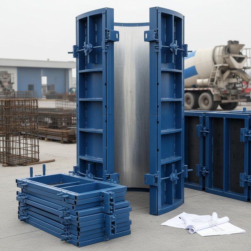 Reusable Without Deformation Steel Formwork with Painted Surface Finish and High Load-bearing Capacity for Column Formwork