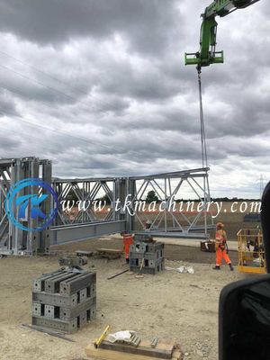 Bailey Bridge 61m Heavy Load Capacity BS5400 Galvanized Surface Finish Long Span